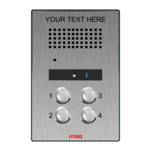 Atigo A404S - 2-wire surface digital video panel, 4 Button