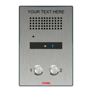 Atigo A402S - 2-wire surface digital video panel, 2 Button